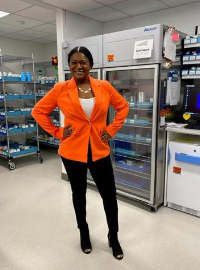 Cheryl Toney stands in the outpatient pharmacy at Chester County Hospital